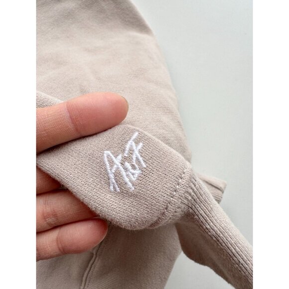 ABERCROMBIE & FITCH Taupe Cotton Fleece Embroidered Crew Sweatshirt, Size XS - Picture 11 of 15